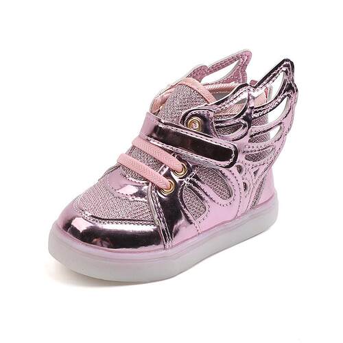 2025 Fashion Luminous Flashing Shoes Childrens Wings Childr