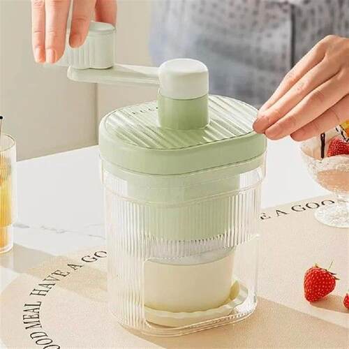 Creative Manual Small Shaved Ice Machine Green Removable