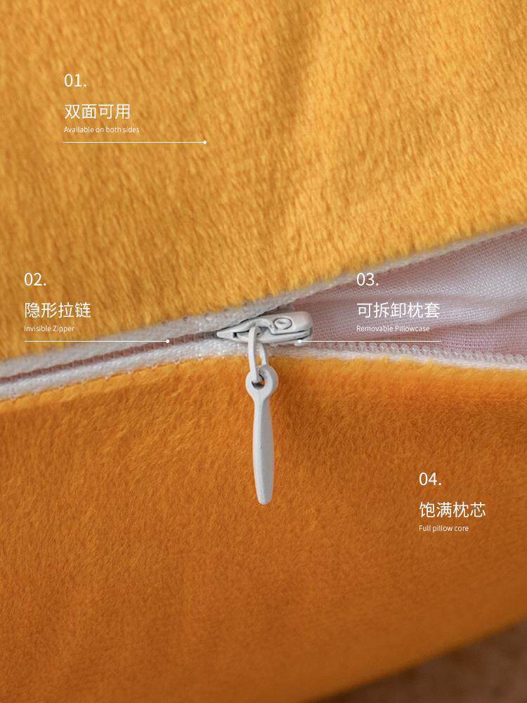 Throw pillow sofa back cushion cover velvet Pillow case图片