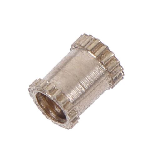 HUXUAN New 100pcs M3x6mm Knurled Nuts Threaded Round Brass K