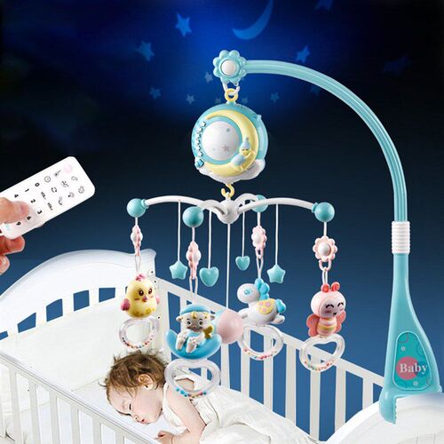 Baby Rattles Crib Mobiles Toy Holder Rotating Mobile Bed Bel
