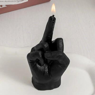 Creative Candles Middle Finger Shaped Gesture Scented Candle