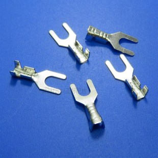 3.2叉型接线片Y型U型开口脚接线端子外径mm黄铜镀锡线叉2000个