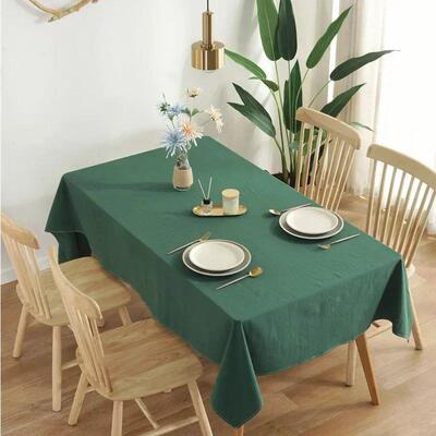Tablecloth Cotton Washable Table Cover pure color Tablecloth
