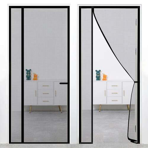 Magnetic Door Screen,Black Side Door Magnetic Mosquito Net,I