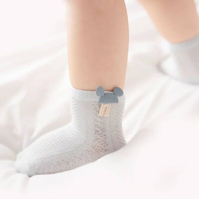 Summer Breathable Mesh Baby Socks Newborn Toddler Cartoon Bo