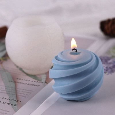 Screw Ball Candle Mold Epoxy Rose Candle Casting Mold Creati