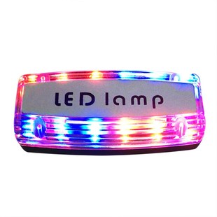 特勤安保LED红蓝爆闪肩灯讯号灯识别灯交通巡逻警示灯救生灯充电