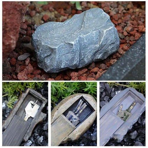 Creative Fake Stone Novelty Stone Key Storage Box Simulated