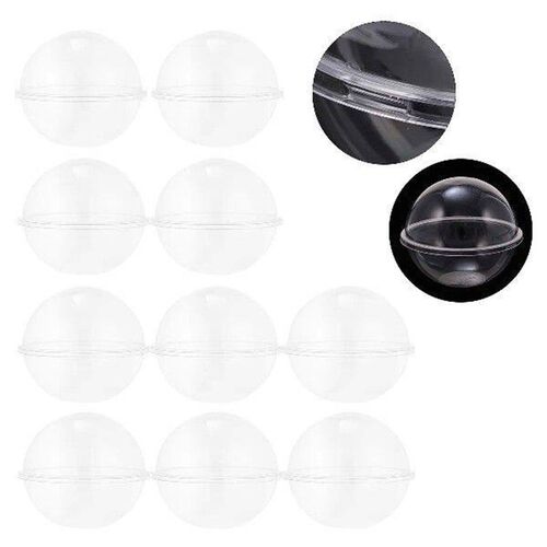 10 Pcs Cupcake Carrier Clear Stand Fillable Ornaments Ball