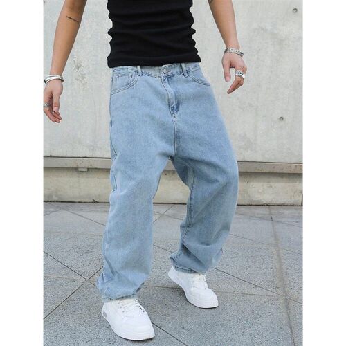 Spring Autumn Men Baggy Jeans Oversize Straight Loose