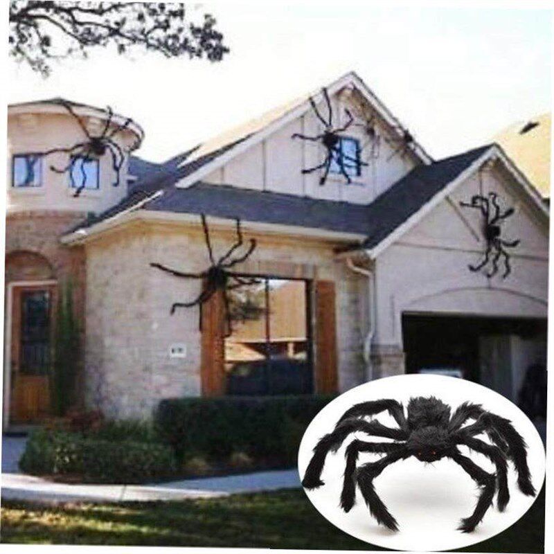 Black Spider Halloween Decoration Haunted House Prop Indoor - 实物图