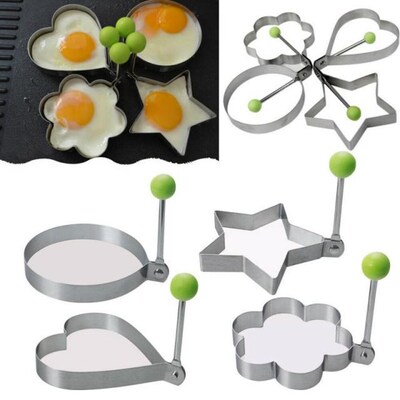 5 Style Stainless Steel Fried Egg Pancake Shaper Omelette Mo