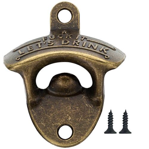 Antique Beer Bottle Opener Creative Wall Corkscrew Zinc Allo