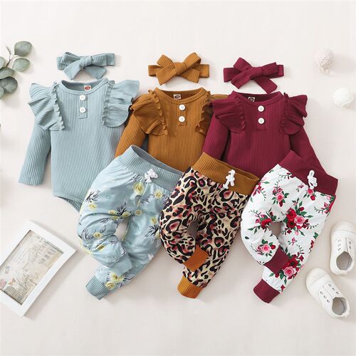 3Pcs Newborn Girl Clothes Set 3 Months Baby Girl Clothes Tod