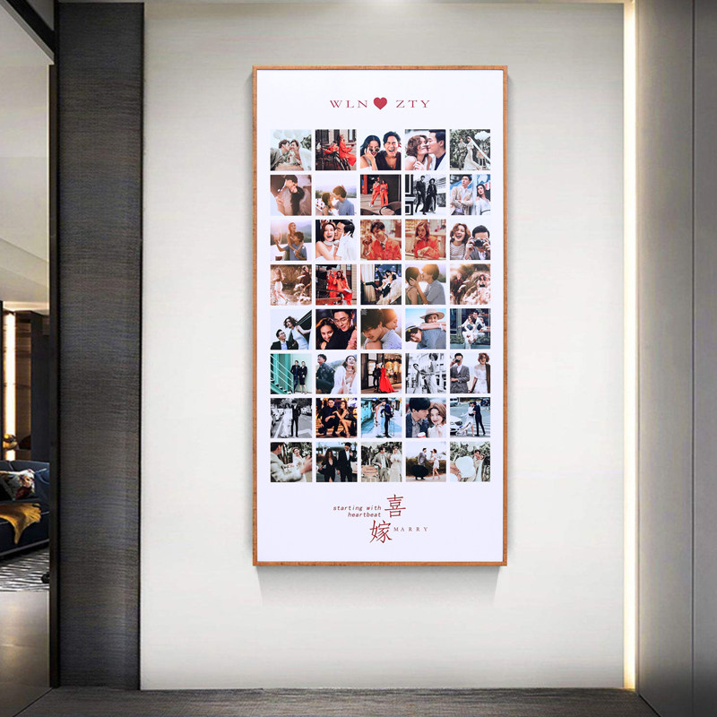 定制多宫格婚纱照玄关走廊装饰画放大挂墙相框结婚照片墙房间,家居饰品,相框/画框,淘宝优惠券,粉丝福利购,淘宝优惠卷