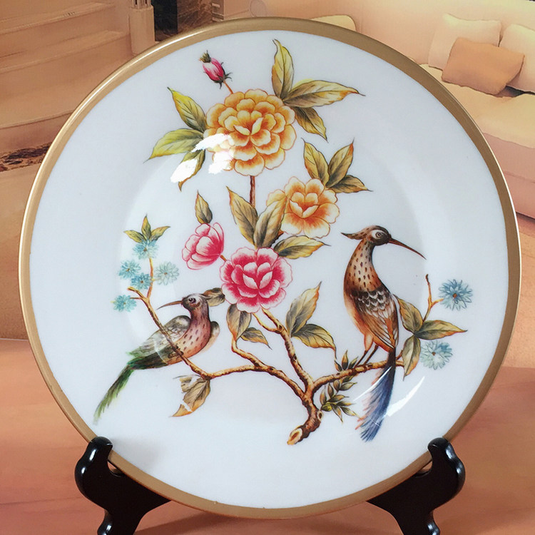 创意装饰盘陶瓷摆设盘 欧式客厅电视柜家居玄关工艺彩绘坐盘,家居饰品,装饰坐盘/挂盘,淘宝优惠券,粉丝福利购,淘宝优惠卷