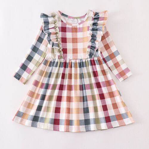 Exclusive Girlymax Fall Baby Girls Milk Silk Ruffles Floral