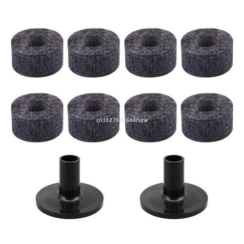 8 Pcs Cymbal Stand Felt Washer Plastic Drum Long Cymbal Slee
