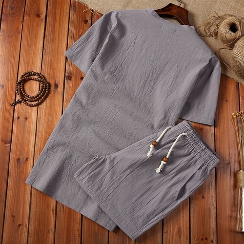 2025 Mens Short Sleeve Shorts Large Size Cotton And Lines T