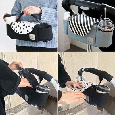 Stroller Bag Pram Organizer Baby Accessories Cup Holder ver