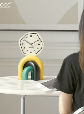 EMITDOOG客厅玄关入户桌面装饰摆件时钟电视柜酒柜家居饰品钟表