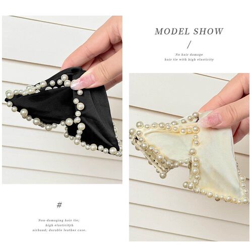 Zhu Zhu beaded triangular hair clip for women, exuding a hig