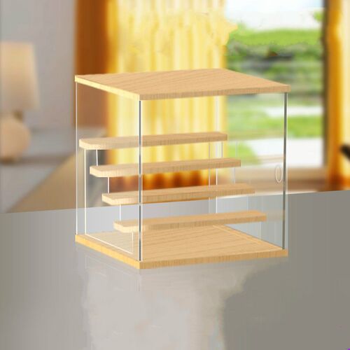 2-4 Tier Riser Display Stand Case Led Light Clear Acrylic Sh