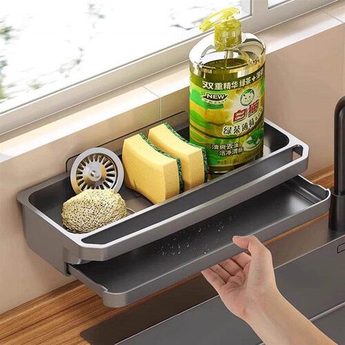 Kitchen Sink Organizer, Wall-Mounted Multi-Function Sponge a