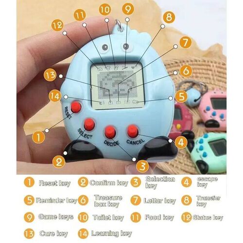 1PCs Tamagotchi Electronic Pets Gift Keyring Pets Toys Gift