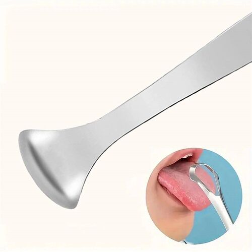 3Pcs set Metal Tongue Scraper Cleaner Stainless Steel Tong R