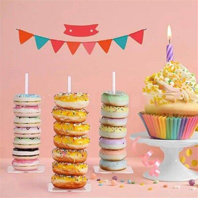 Donut Display Stand Transparent Stable Base Bagel Holder