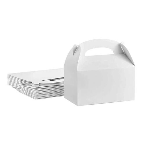 12pcs Kraft Paper Cake Folding Boxes with Handle Brown Chris