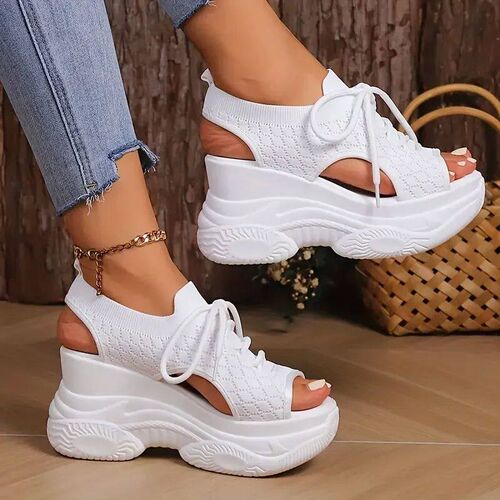 New Summer Fashion Comfortable Round-toe Wedge Light Roman