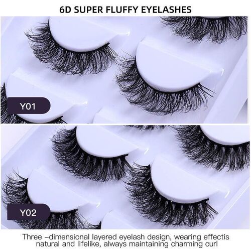 5Pairs 8D fake Lashes makeup Natural Fluffy False Eyelashes