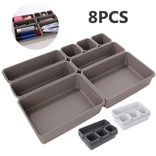 8pc/set Kitchen Utensil Drawer Storage Organizer Box Drawer