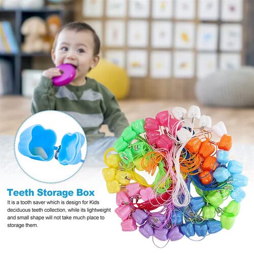 50pcs/Pack Baby Tooth Box Organizer Baby Milk Tooth Fairy Bo