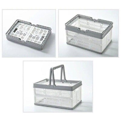 Handle Storage Portable Folding Food Basket Picnic Desktop