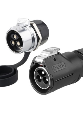 凌科LP28航空插头2 3芯单孔螺丝式快速插拔防水连接器接插件