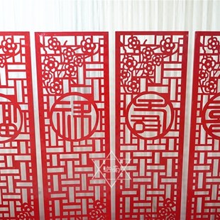婚庆道具中式福禄寿喜中华门中式喜亭月亮中式门路引新款中式屏风