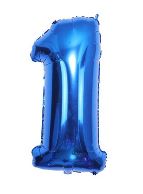 32 inch Blue Number Foil Balloon Digital 0 to 9 Helium Ballo