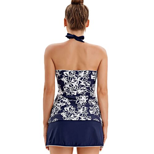 Large Size Split Backless Lace-Up Short Dress Swimsuit Sexy