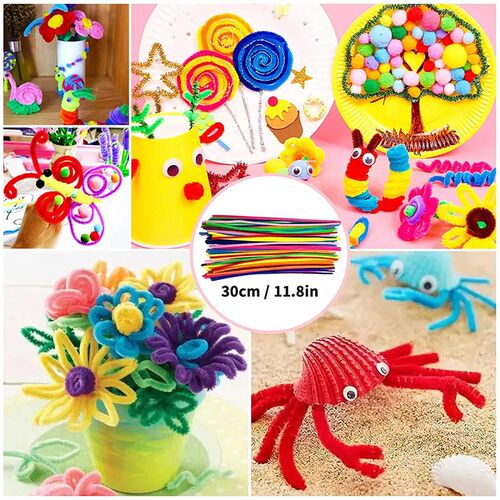 1200 Pieces Plush Balls Eyes DIY Art Craft Toys Plush Stick1