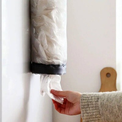 Home Grocery Bag Holder Wall Mount Plastic Bag Holder Dispen