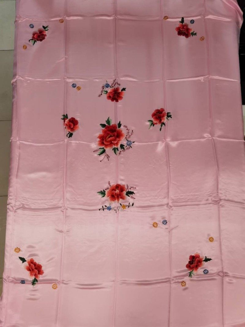 婚庆杭州真丝被面桑蚕丝软缎全里中式结婚被牡丹花手工绣花,床上用品,被套,淘宝优惠券,粉丝福利购,淘宝优惠卷