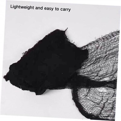 HOT SALES!!! Black Halloween Creepy Gauze Large Grid Yarn