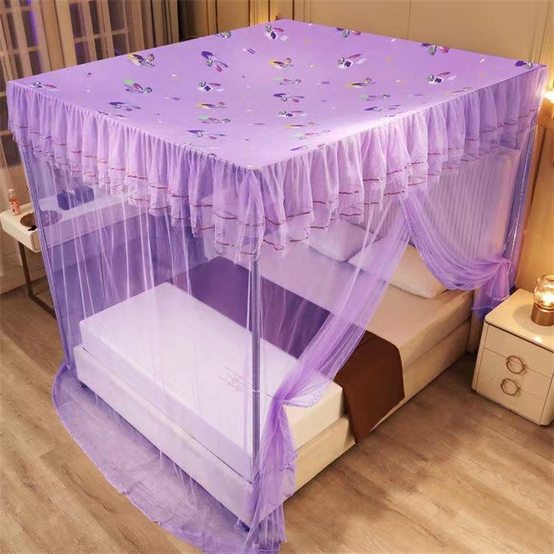 防尘顶单开门蚊帐落地纹帐加密加厚家用遮光单人牀1.5m1.8米,床上用品,蚊帐,淘宝优惠券,粉丝福利购,淘宝优惠卷