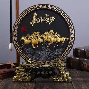 办公室中式摆件书房书桌面书柜小装饰品博古架玄关工艺品高档古风