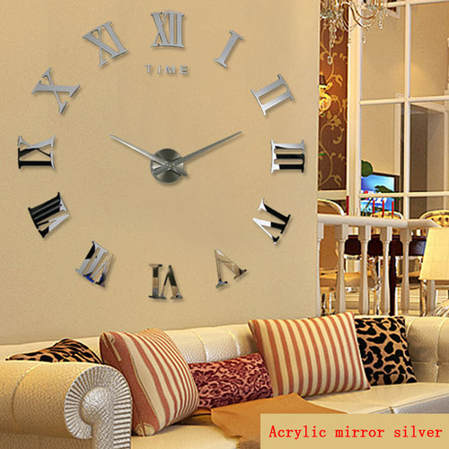Diy Wall Cock Promotion New Home Decor Large Roman Mirror Fa