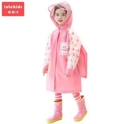 Cute Kids Raincoat Wateproof Children Dinosaur Unicorn Rain